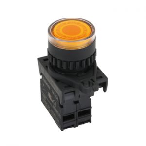 Push Button - illuminated Momentory Switch Ø 22/25 mm AC type 2a White, S2PR-P3W2AL