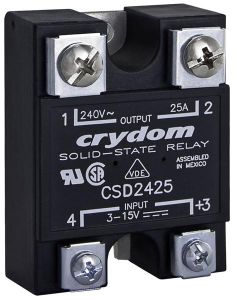 Crydom Solid State Relay, 1-Phase ZS, 75A 240 VAC SCR Output, CSD2475