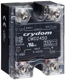 Crydom Solid State Relay, 1-Phase ZS, 50A 240 VAC SCR Output EMC, CWD2450