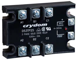 Crydom Solid State Relay, 3-Phase ZS, A53TP50D
