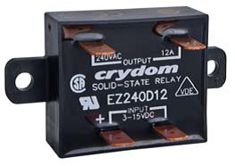 Crydom Solid State Relay -  480VAC/12A, 15-32VDC IN, ZC, EZE480D12