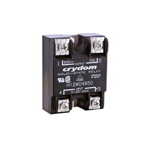 Crydom Solid State Relay - 1 Phase ZC SCR Snubberless 480VAC/50A, 4-32VDC IN, H12WD4850