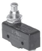 Koino Micro Switch 15A SPDT Panel Mount Plunger Screw Terminal, KH-9015-PBL