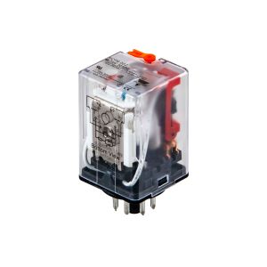 Carlo Gavazzi Relay Industrial 2PDT 10A 8 Pin 24Vac LED+Push Arm+Flag, RCP800224VAC (Images is for reference only, actual product refer specification).